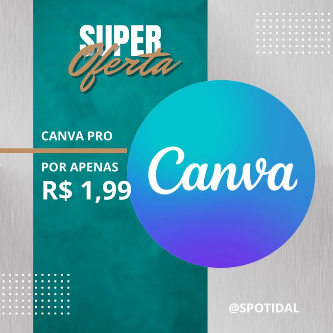 spotidal's tweet photo. APENAS 45 DIAS!!

CANVA PRO POR APENAS R$ 1,99

pagamendo via pic pay | pix

#BBB22 | QUE VERGONHA| LINN MERECE RESPEITO | Linn | #RedeBBB | #ratszone | #RatsZone 

já compraram comigo! tenho provas da veracidade :) https://t.co/Ke9KE8qAuo