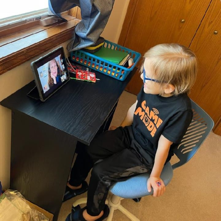 THelixon's tweet photo. Earlier this month, I had a Zoom #authorvisit with 40 first-graders learning remotely. We talked reading, writing, and imagination. A mom sent this photo. And this, right here, is a main reason why I #keepwriting. #KidLit #SoWorthIt ❤️📚 https://t.co/6syqF3Ll6E