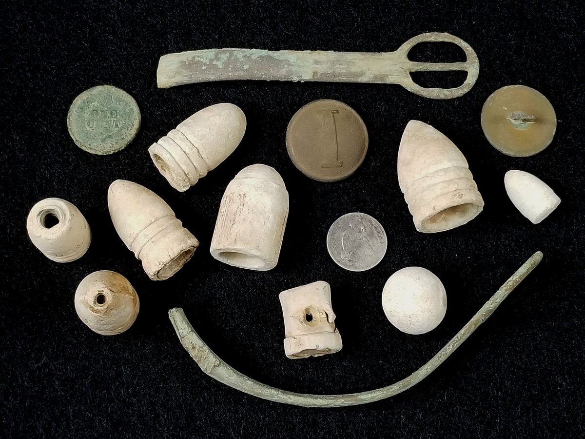 LarryHogston's tweet photo. A glimpse into a few of the relics off of a Confederate Camp Site my digging buddy and I found. This is a few of my favorite finds. #SavingLocalHistory #MinelabEquinox800 #MetalDetecting #RelicHunting https://t.co/6bYZOxGeJI