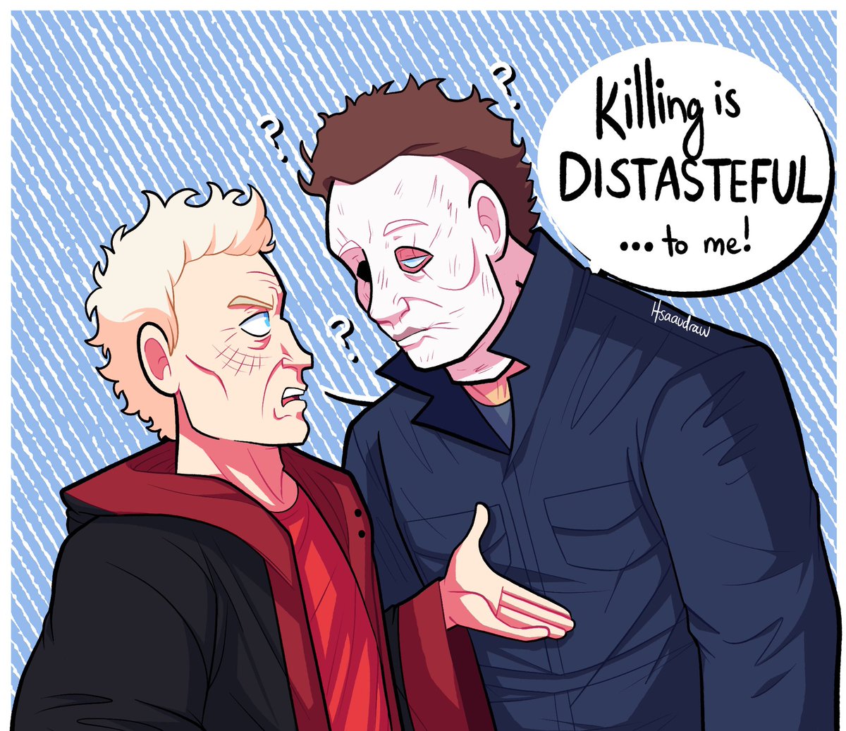 i don’t think john and michael would get along #saw #michaelmyers