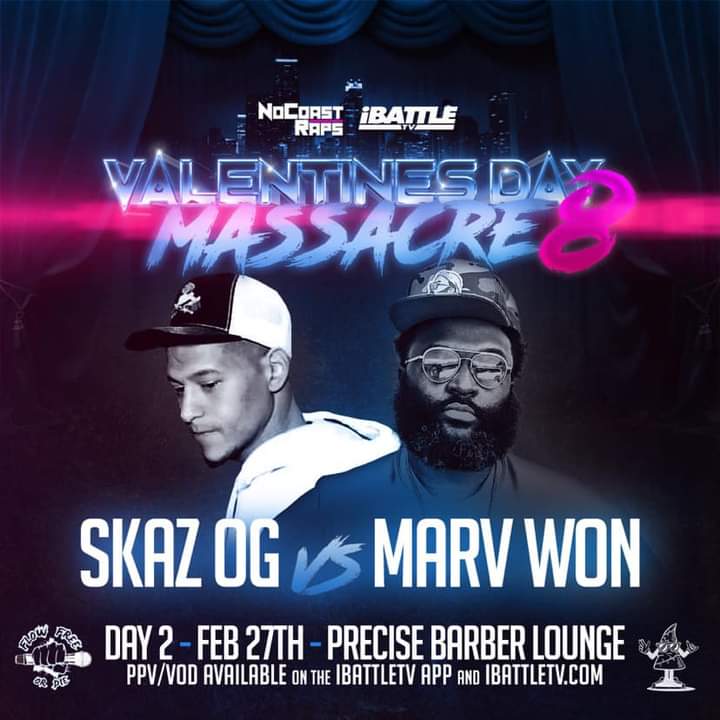 Final main event announcement for #VDM8 featuring a hip hop legend vs one of the best in our New England division! 

<a href="/marvwon/">Marv Wonder</a> vs <a href="/TheSkazOg/">Skaz OvertimeGrind</a>

Tickets: tinyurl.com/VDM8tix

PPV/VOD available on the iBattleTV app &amp; iBattleTV.vhx.tv

Subscribe: Patreon.com/NoCoastRaps