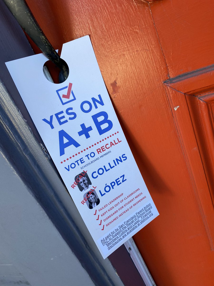 Big thanks to all the parents out there today, doing the work of going door to door. Just a few more weeks until the election! #YesOnAandB