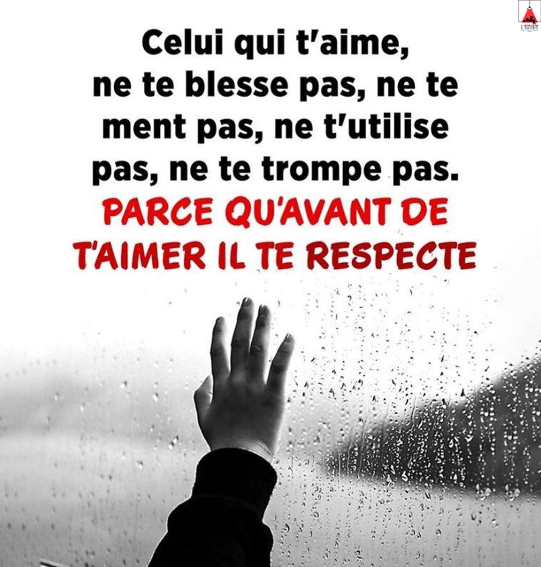 L'écriture on X: Celui qui t'aime, ne te blesse pas, ne te ment pas, ne  t'utilise pas, ne te trompe pas. Parce qu'avant de t'aimer il te respecte   / X