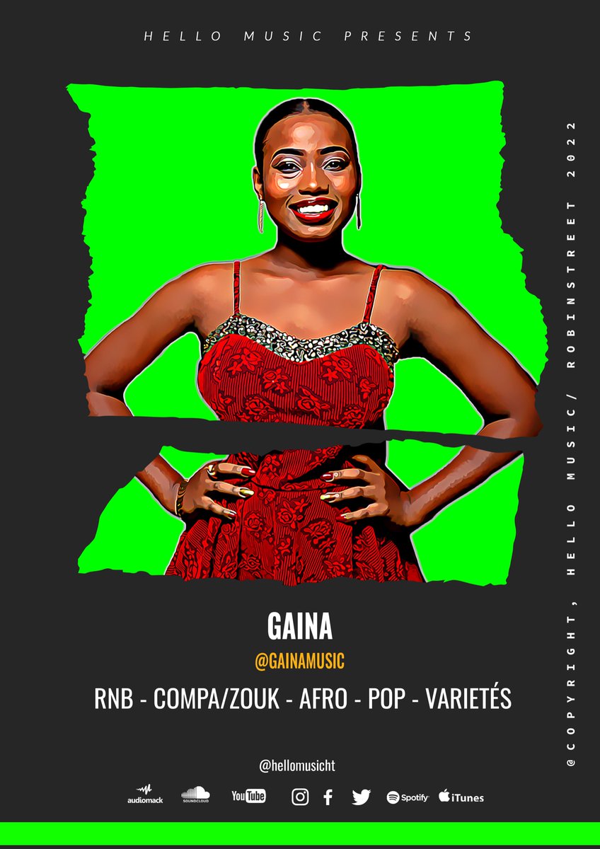hellomusicht's tweet photo. @gainamusic - Singer

☝️Une platerforme Haïtienne pour artiste indépendant.🎶... 
@hellomusicht 

H E L L O  M U S I C
▶️🎵 

#hellomusicgrainesdestar #HelloMusicGS #musician #musica #musically #musiques #musiquedumoment #artist #artistonindtagram #haiticherie https://t.co/UwxhjUcAid