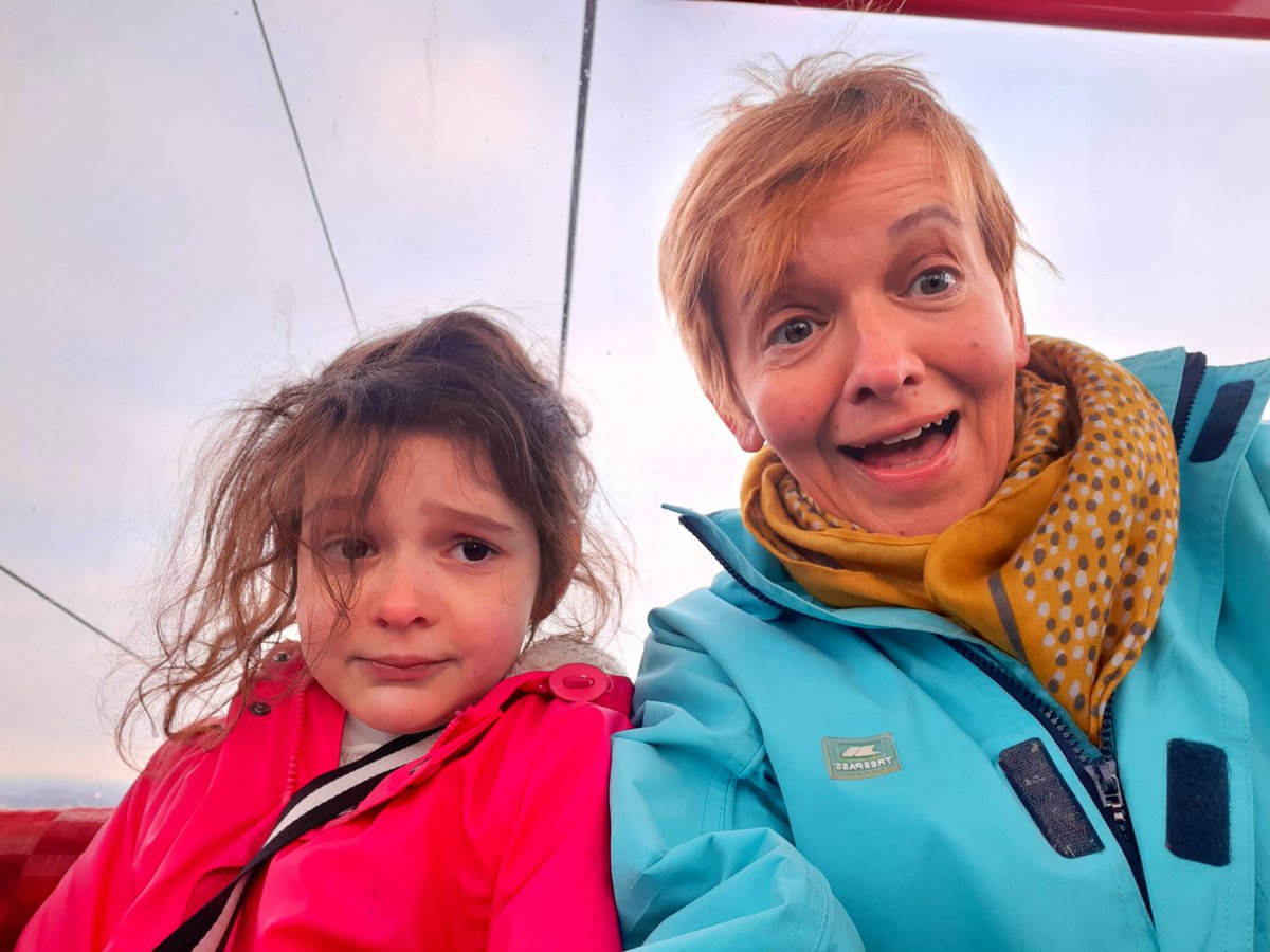 ceefaxisbetter's tweet photo. Nearly ten years since I last took the Greenwich cable car during the Olympics. My fear of heights has got even worse since then, but at least I've got a new nervous companion. #stepgranny https://t.co/T7XKj3dk4O