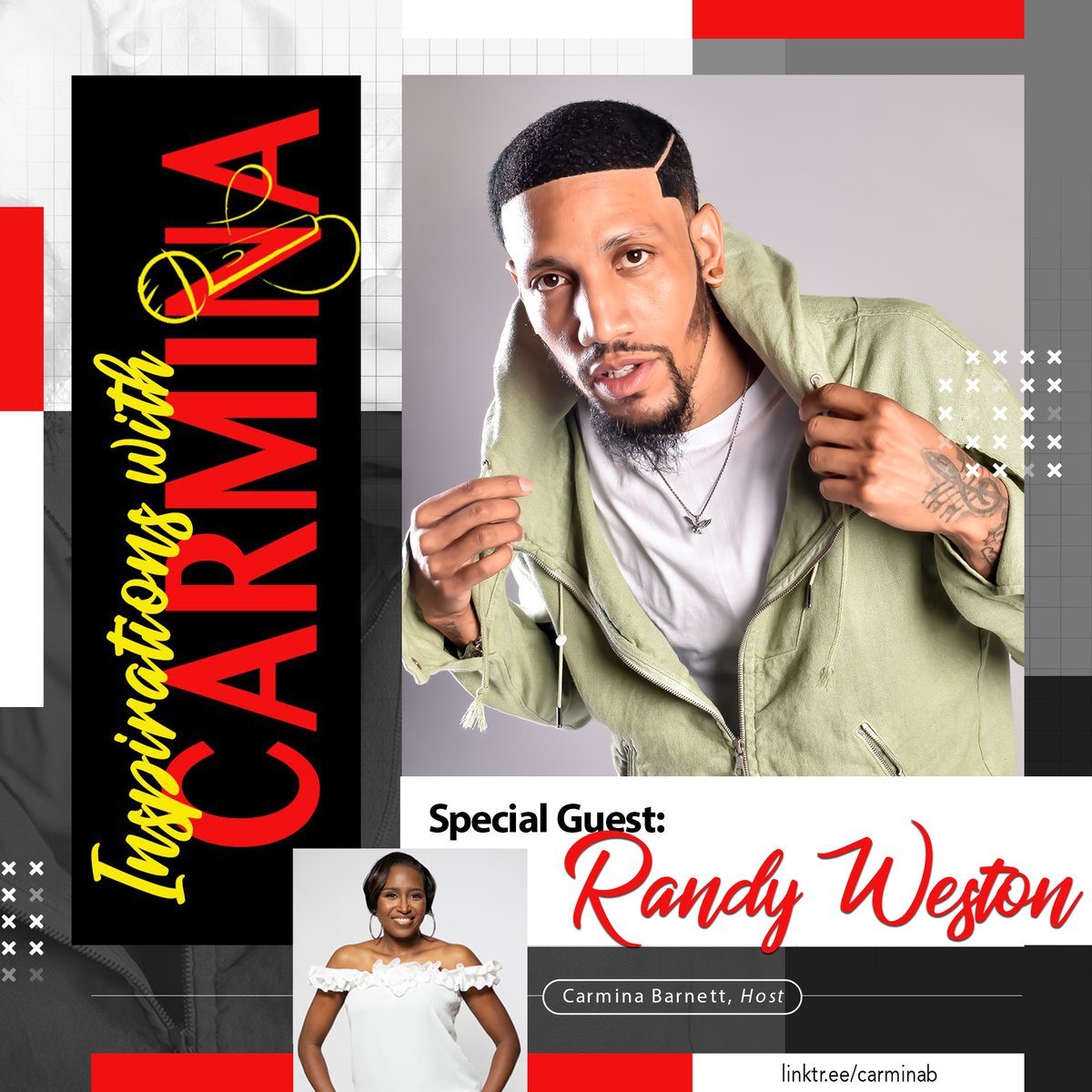 CarminaB's tweet photo. Today we are talking to the maestro Randy Weston &amp; Judah Band | TUNE IN! #MakingAWay #gospelmusic #gospel #newmusic #newrelease #inspirationswithcarmina #gospelartist #randyweston #judahband
Where to listen: https://t.co/H0zqW89IPA https://t.co/wrXieHspwk