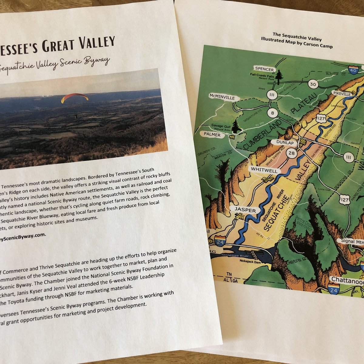 BrianMClifford's tweet photo. Yesterday, learned about exciting opportunities in “Tennessee’s Great Valley,” the Sequatchie Valley. A beautiful TN treasure worth exploring and protecting. Also had lunch at the famous Cookie Jar Cafe' in Dunlap😋
#adventuretourism #sequatchievalley #tourism #outdoorrecreation https://t.co/DwMqnZpW4k