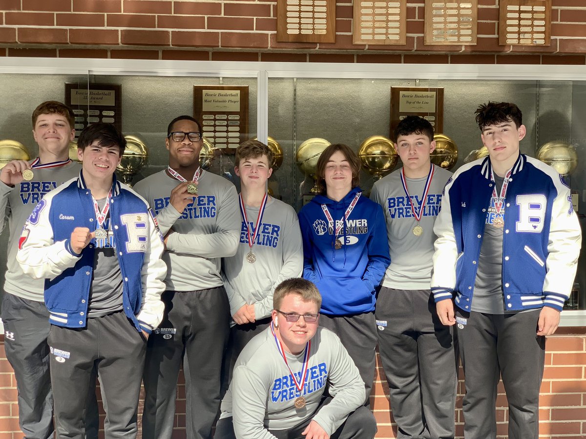 BrewerWrestlin1's tweet photo. Congrats to all Wrestlers &amp; our medalists,Brewer Wrestling took 5th overall.Varsity:1st: Eliziah Richardson,2nd:Carson Tayfel,3rd:Caleb Williams,4th:Aydan Segrest, Stephen Monk &amp; Seth McDowell.JV: 1st:Chase &amp; Logan Boland,2nd: Clayton ThornBrough,3r:Tristan Salas,4th:Caden Jones https://t.co/RtrMSVsFSZ
