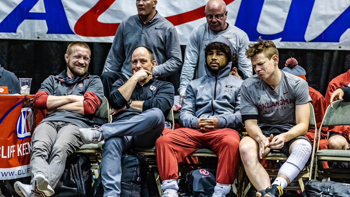 OU_Wrestling's tweet photo. What would be the name of their band? Best comment gets a free shirt at the next home match 🎸 https://t.co/Ey3HTnTgkt