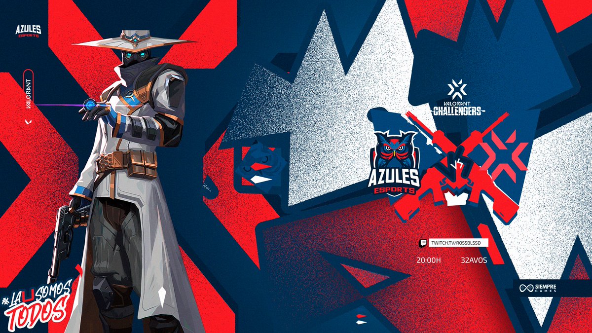 AzulesEsportsLA's tweet photo. ¡PARTIDO CLAVE! 🔥❤️💙

🆚 #InmortalFire 
⏰ 20:00 hrs 🇨🇱
🏆 Valorant Challengers #VCT 
🔗 https://t.co/j5U2rwC8Ki 
✅ 32avos de final 

¡A GANAR! 🤘🏼 @hassanxc_ @sBa_fps @matiasjrp1 @_mesme_R @gat0geniaal @gm_ozy 🦁🔥

#GoAzules #LaUSomosTodos 🤘🏼 https://t.co/NymAMGZDa3