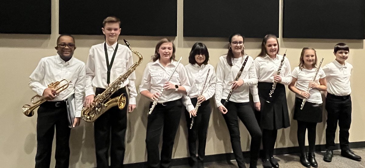 Cryar band students at the Conroe ISD 6th grade Honor Band Concert! 🎵 🎶 ⁦<a href="/CryarCISD/">Cryar Intermediate, Conroe ISD</a>⁩ #gameon