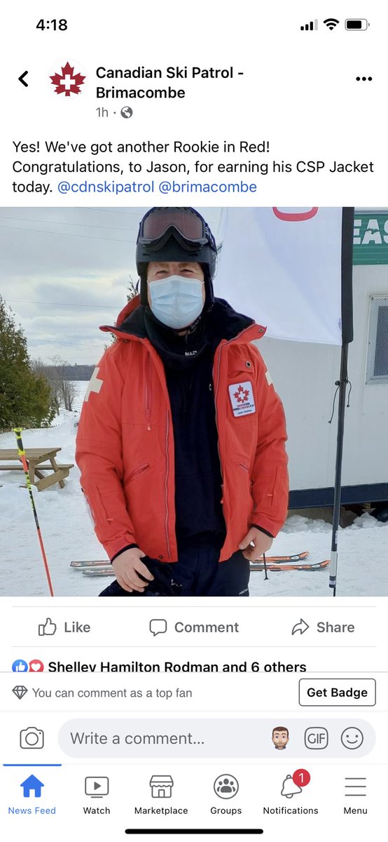 JasonRodman2's tweet photo. Pretty pumped that I earned my red jacket! This fall has been a big adventure taking the first aid training, then the on-snow training. Today I passed my loaded toboggan training and got my Canadian Ski Patrol jacket! https://t.co/m738JN4Qxm