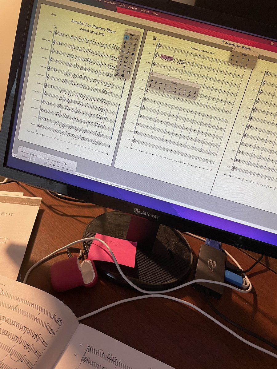Thankful for @cravencountyschools purchasing #Finale for the band and chorus directors so I can write out warmup/unison sheets for the band as we begin MPA prep. Ya’ll get ready I’m back Monday and I have missed you this week!