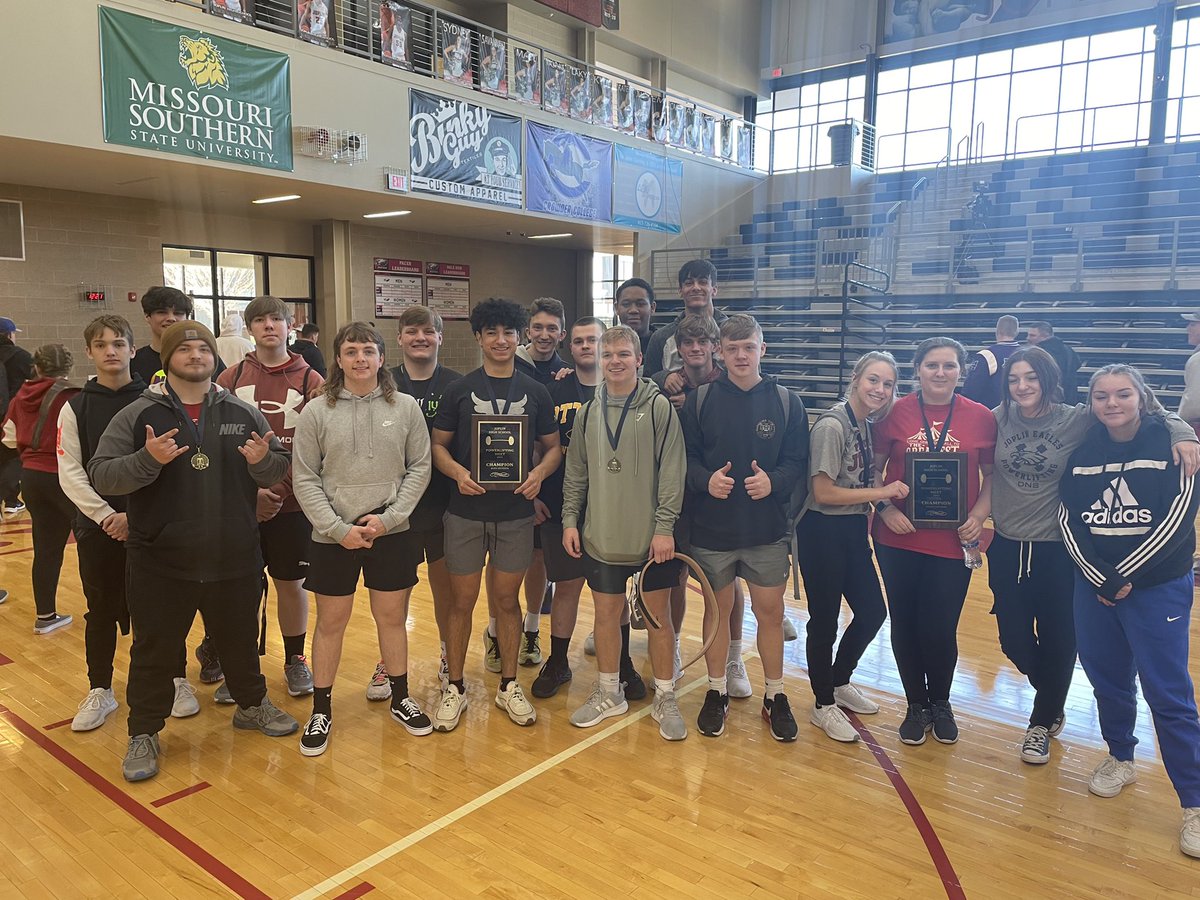 Thanks to MY weights program boys and girls team took the W in powerlifting!!!! #allme #1st