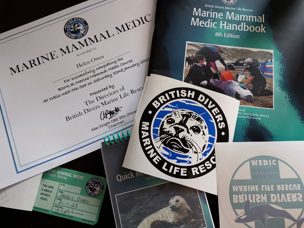 Became a #marinemammalmedic today after a fantastic course with <a href="/BDMLR/">BDMLR</a>, really informative and interesting. So happy i can now help with any marine mammals that may need it.