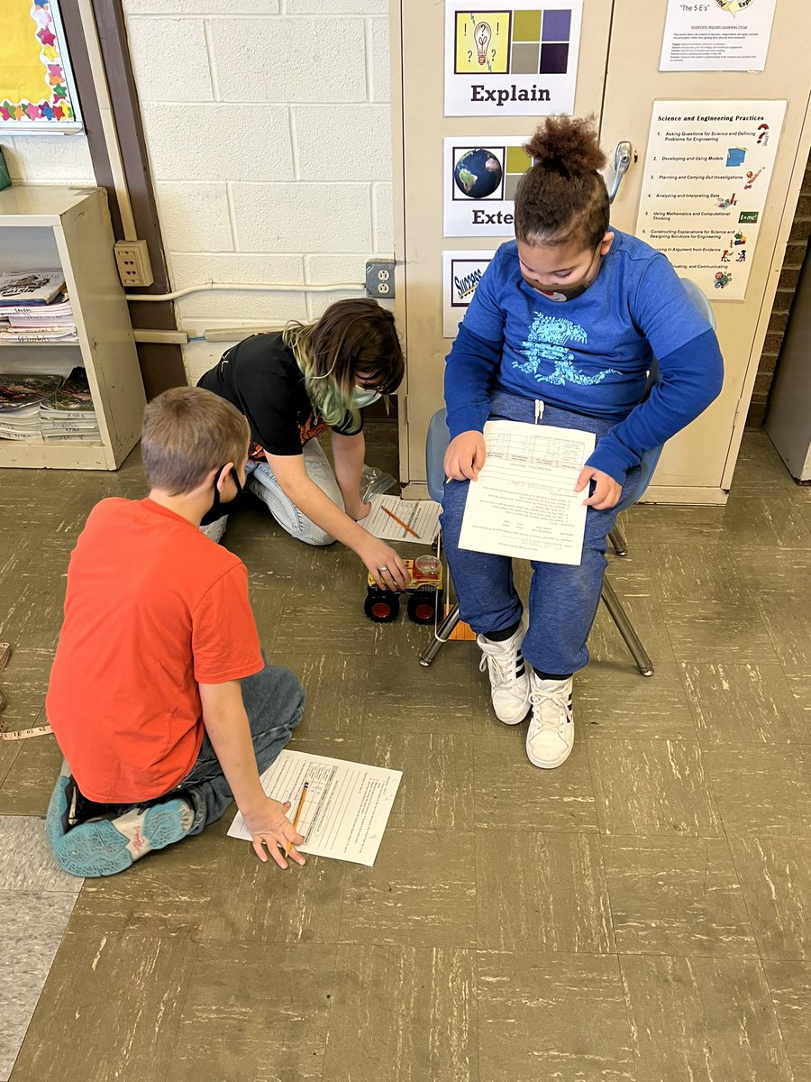 Fifth graders on Team 5Y investigated how force and mass affect motion. <a href="/PCSDShiloh/">PCSD Shiloh</a>