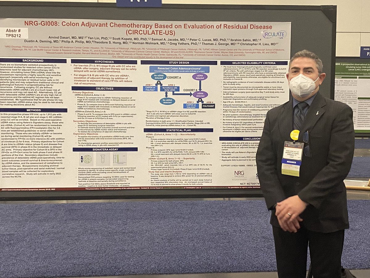 #colorectalcancer <a href="/NRGonc/">NRG Oncology</a> #GI22 <a href="/ASCO/">ASCO</a> <a href="/TGeorgeMD/">Thomas George, MD, FACP, FASCO</a> <a href="/UFHealthCancer/">UF Health Cancer Institute</a>