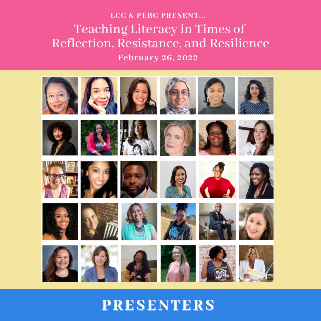 Join these brilliant, engaging, world-renowned educators for #LitCC2022 on Feb 26th!
Your registration includes recordings of 16 sessions + Bonus Content - Early Bird Rates til 1/31. <a href="/PEBCorg/">PEBC</a>
