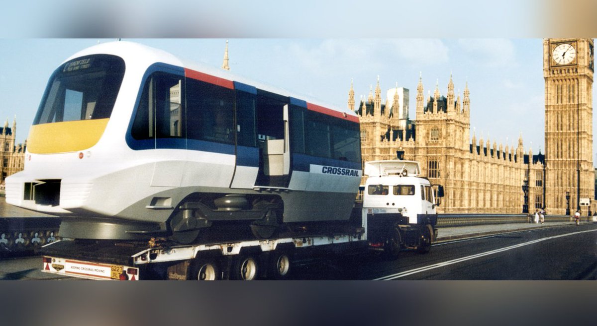 As tests on #Crossrail ("Lizzyline" in this house) Class 345s get nearer to completion, a fun reminder that this project has taken SO long a whole class of train (341) was prototyped &amp; proudly displayed by DCA for British Rail Network Southeast in 1991... thirty-one years ago!