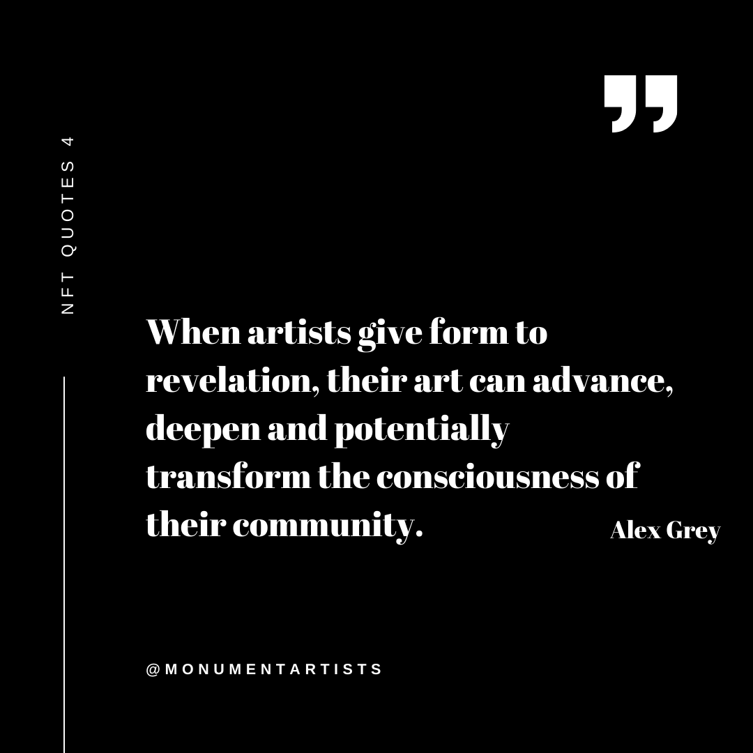 MonumentArtists's tweet photo. Rethinking famous quotes about #art and #community in #Web3 context. #NFTQuote 4 https://t.co/qaBYDmG5Kh