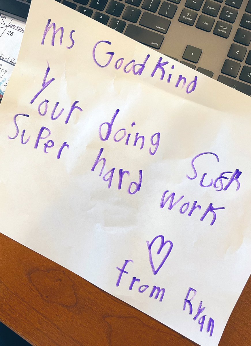 How could this not melt your heart 💗?! After a long week of indoor recess, my super sweet 1st grade friend gave me this letter 🥰! You better believe it’s hanging in my office!! These kiddos amaze me every day. <a href="/WayneThomasscho/">Wayne Thomas School</a> #112Leads #wt112