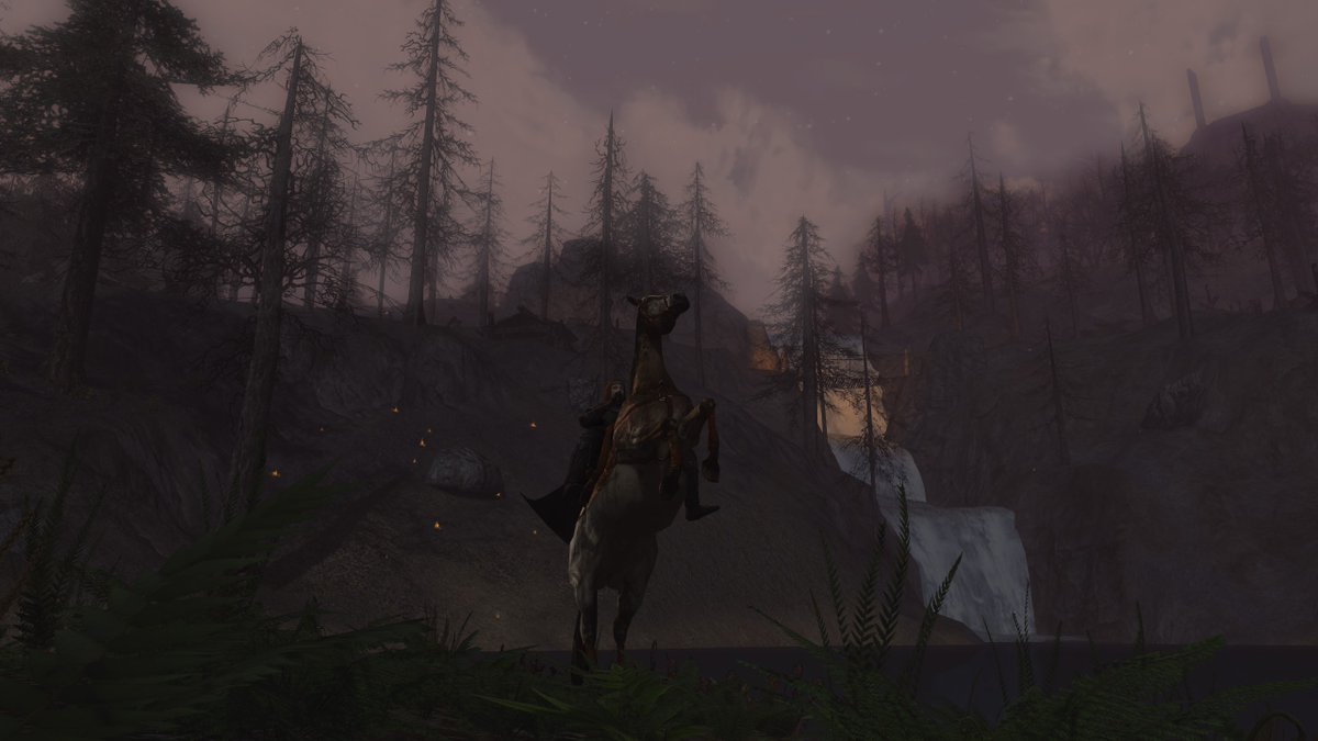 PinkWingedThing's tweet image. The Murk-Eaves are not for the faint of heart. Can't blame my steed for being spooked. #lotro #lotrofamily
