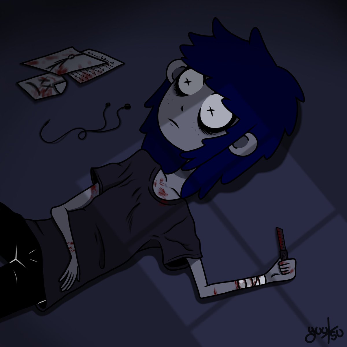 xyuutsux's tweet photo. TW: self harm
watch me bleed

drawing draw  art artstyle suicide  illustrator  creative macabreart macabre horrorartist emo darksurrealism darkart edart occultart  digitalart schizophrenia socialanxiety  macabreartist darkatmosphere yuutsu darkillustration creepyart sadart edtwt https://t.co/irMvOWKbpj