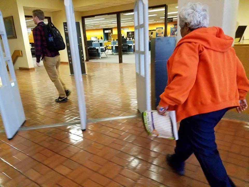 JoeJohnSr's tweet photo. Good Ol Memories, taking Dona Carolina to the UTEP library, crossword puzzle book as I typed out research papers. 🤣 #SheisBadAss ✊🏽⛏ https://t.co/UDpZm3kbeo