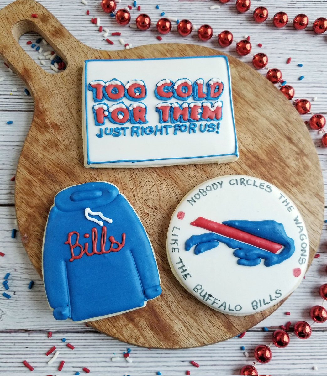 Not really enjoying being the last football game this weekend. 🙈 Thank you to everyone that ordered this week. I'm so nervous but feeling hopeful we could be doing more sweets for next week! #GoBills #billsmafia