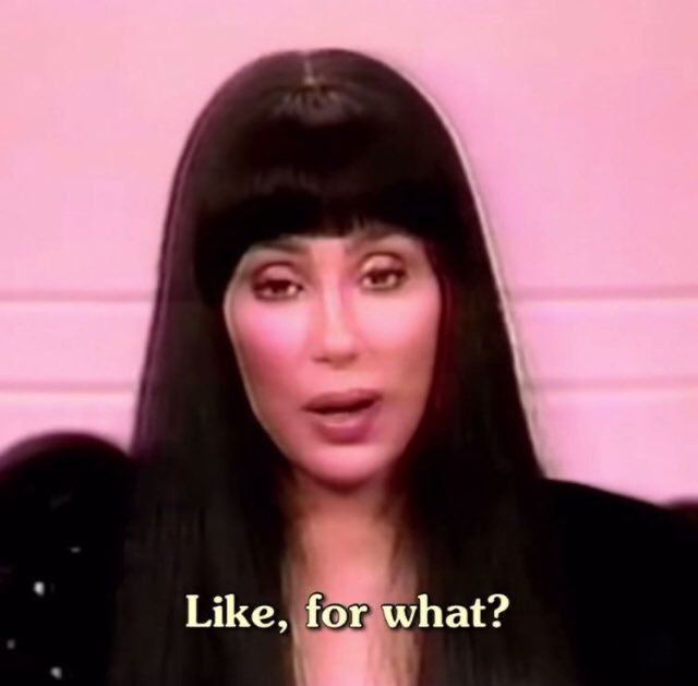 Cher being interviewed in the 90s