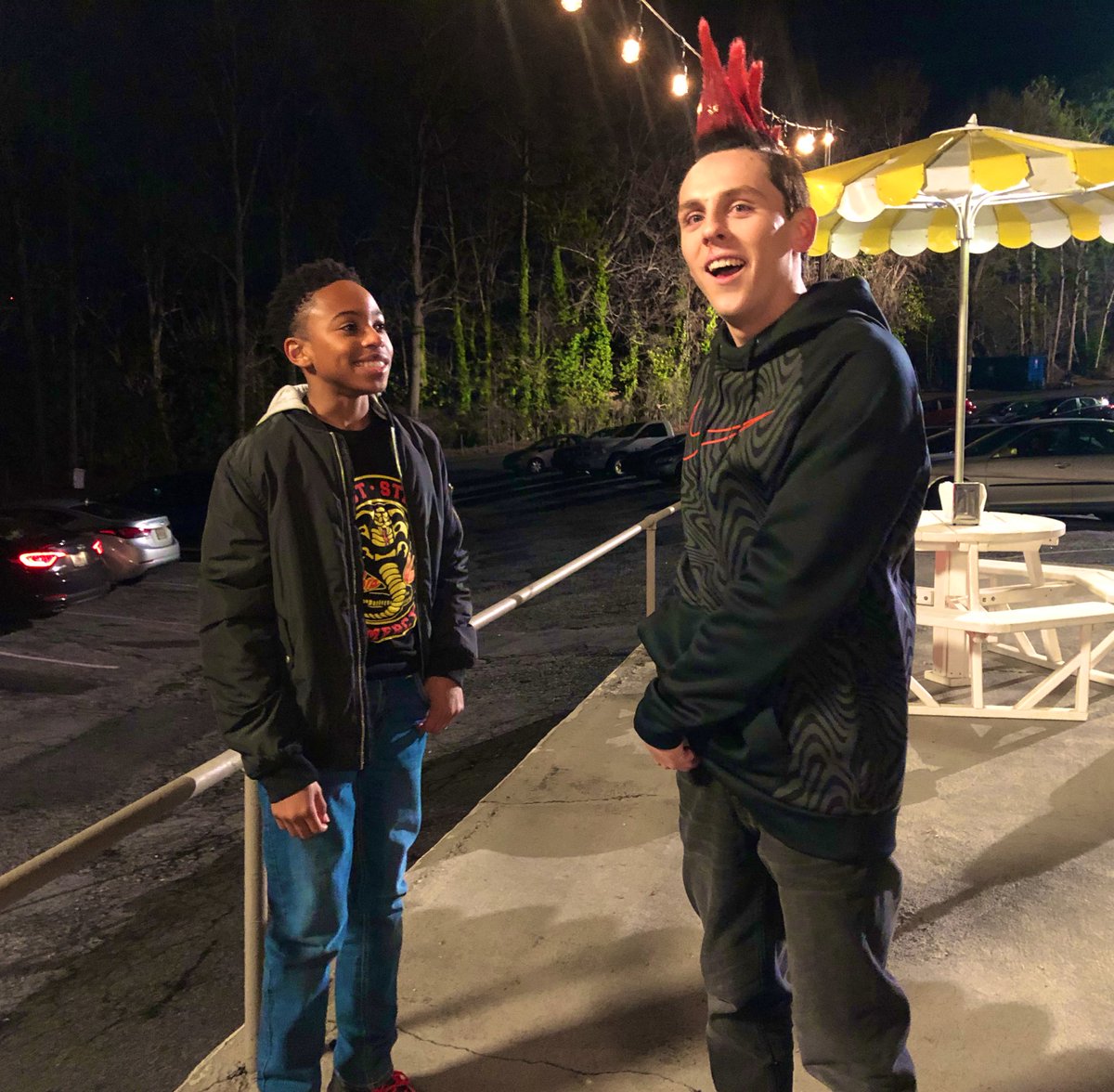 heregoesjoe's tweet photo. One of the many joys of Cobra Kai episode 402 was getting to introduce Kenny Payne, played by the incredible Dallas Young #CobraKaiSeason4 #CobraKai @CobraKaiPod https://t.co/wvIp1bdYBv