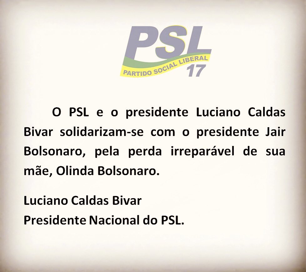 Partido Social Liberal - PSL (@psl_nacional) on Twitter photo 