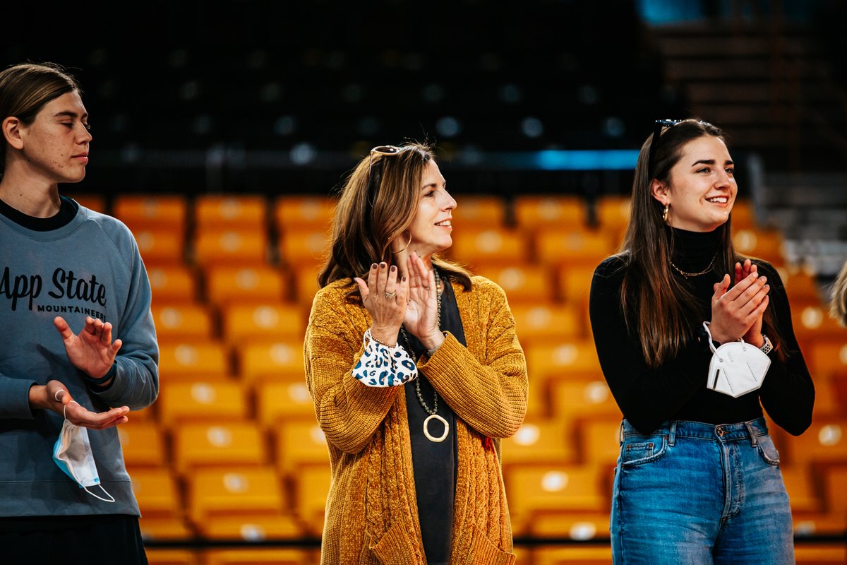 AppStateWBB's tweet image. Thank you to our alumni, who came out to today's game!

#PoundTheStone