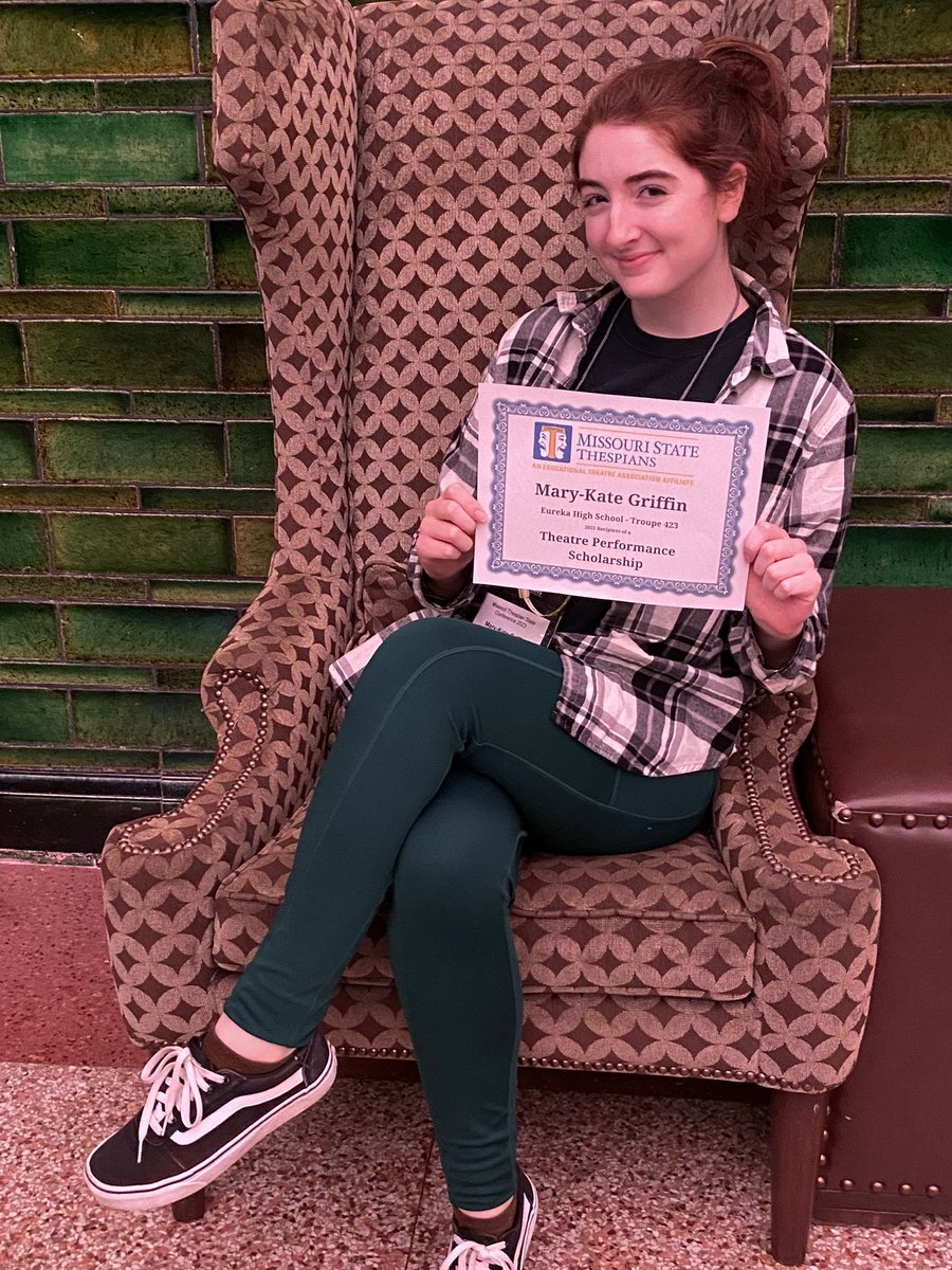 Congratulations to <a href="/mktheginger/">mk cecilia</a> on winning the Missouri State Thespian Performance Scholarship! <a href="/mothespians/">Missouri Thespians Official</a> <a href="/eurekatheatre/">EurekaTheatreCompany</a>