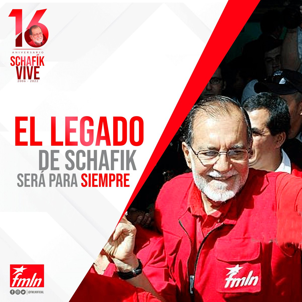 El legado de Schafik será para siempre. 
#SchafikVive
