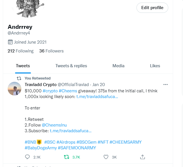Andrrrey4's tweet photo. @travladd @CheemsInu #crypto #Cheems giveaway!
#BNB  #BSC #Airdrops #BSCGem #NFT #CHEEMSARMY #BabyDogeArmy #SAFEMOONARMY https://t.co/ZswhQ8gZhl