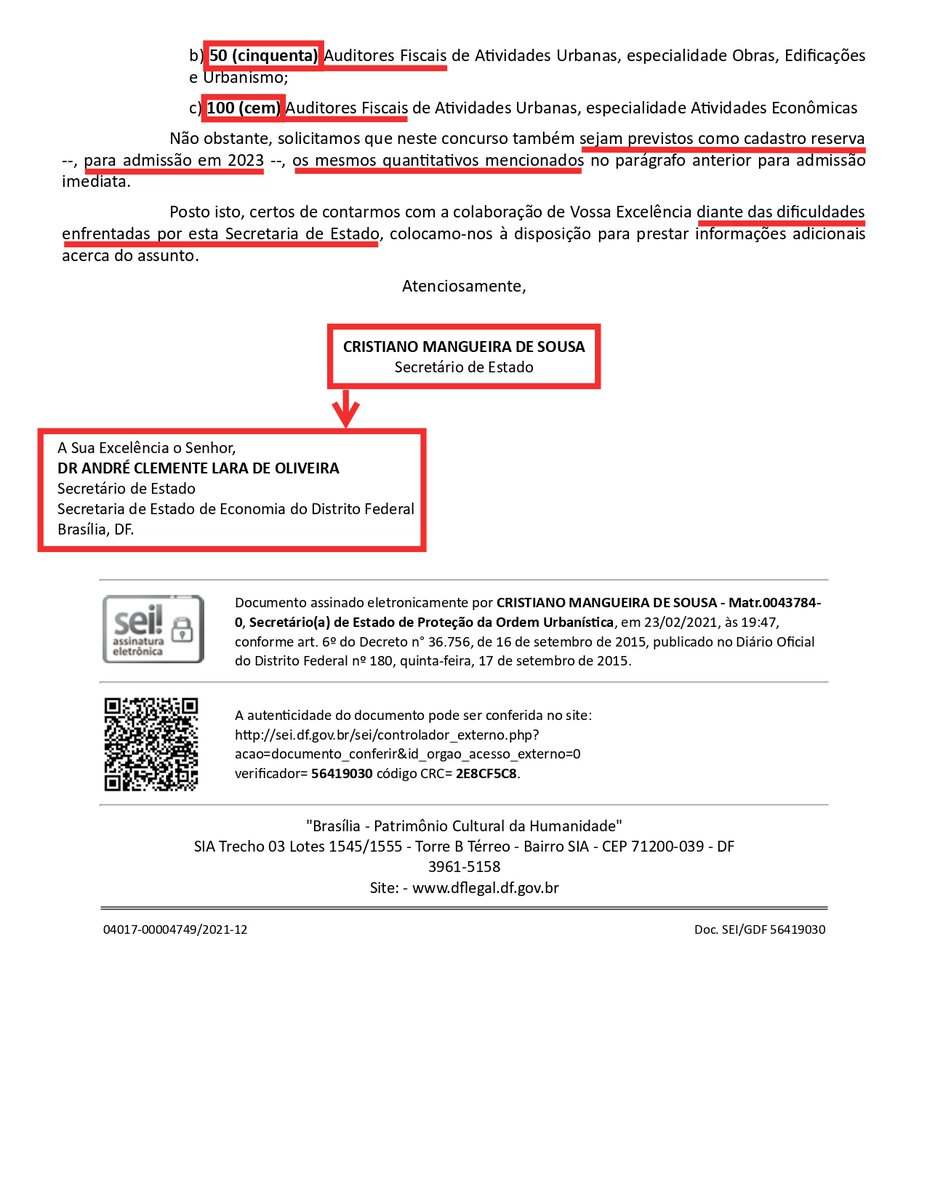 AgoraPublico's tweet photo. Ofício n.º 28.2021 - DF LEGAL.SUAG.DIGEP, de 22 de fevereiro de 2021. (Pág. 02) https://t.co/Q9bRbWMYFQ
