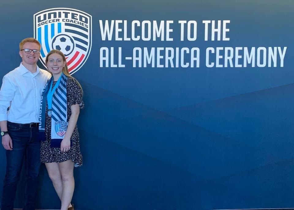 SoccerBelding's tweet photo. Congrats to alumna and former assistant coach, Aletheia Carlson (Jones) on earning  #NCCAA 1st Team All American. We’re so proud of you. #bnextlevel #beldingtough. https://t.co/5YIkz1UlGl
