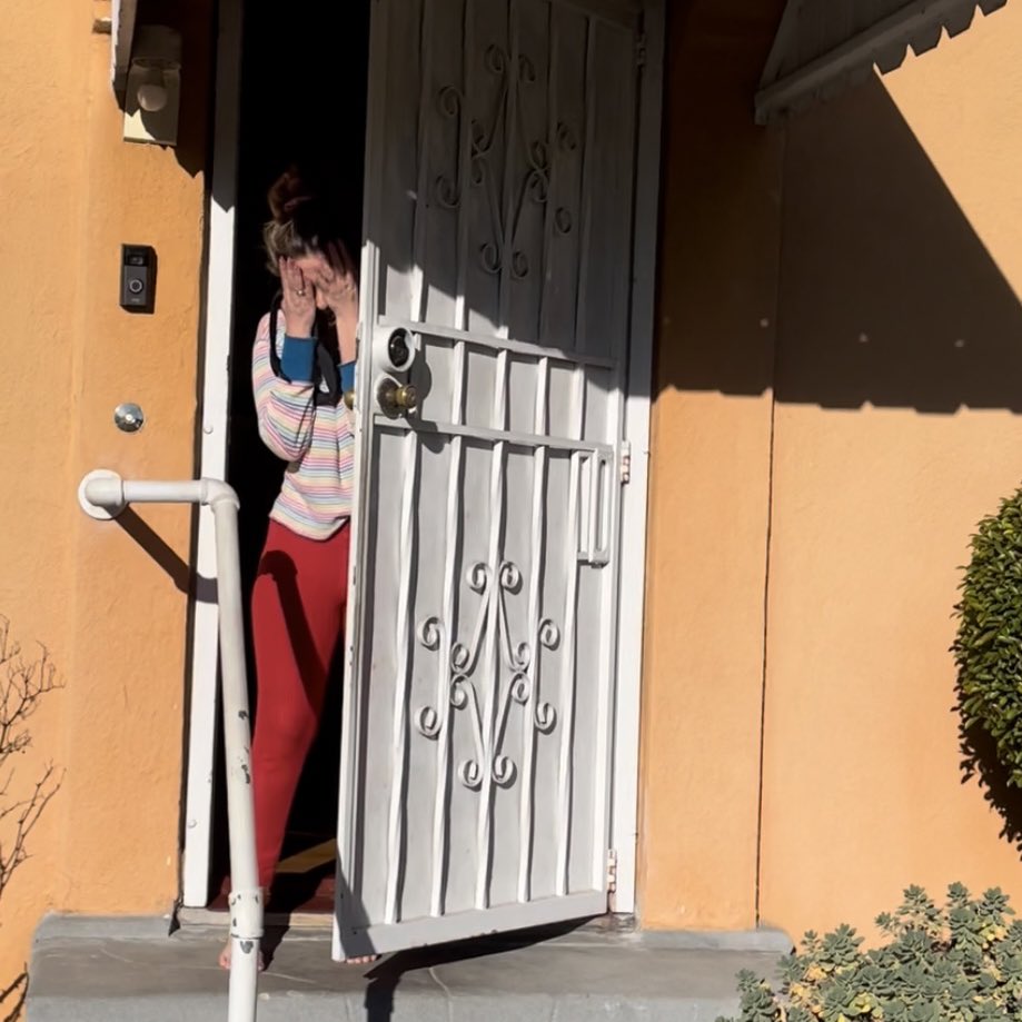 chydavin's tweet photo. We surprised our quarantined bestie on her birthday and partied like it was March 2020. https://t.co/8ZJhLM9s2u