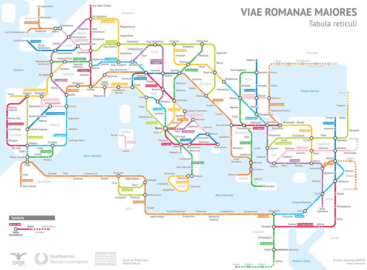 VisualCap's tweet image. The Roman Empire’s Roads In Transit Map Form 🗺️

visualcapitalist.com/roman-empires-…