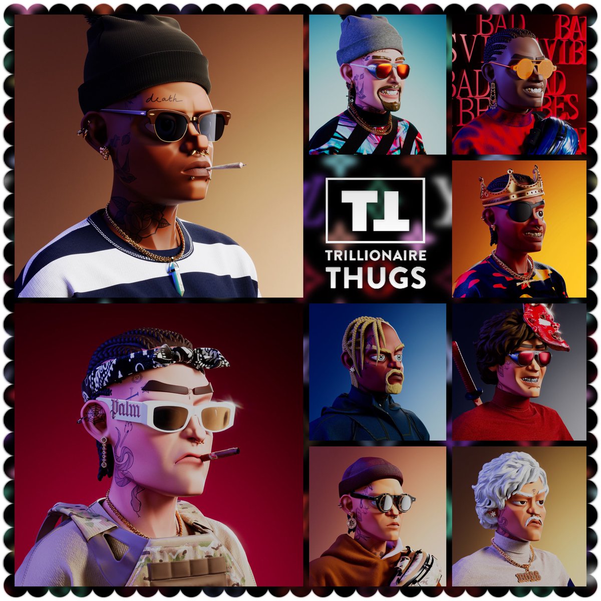 MrParizReid's tweet photo. @thetitanborn Trillionaire thugs is gonna be bigger than bored apes, join up now https://t.co/H98UOAy0gY