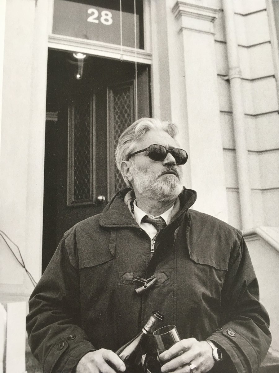 johnstonglenn's tweet photo. Stephen Joyce at the unveiling of a plaque to his grandfather at 28 Campden Grove, London in 1994. He died OTD in 2020. De mortuis nihil nisi bonum. https://t.co/5dfQzP0bqe