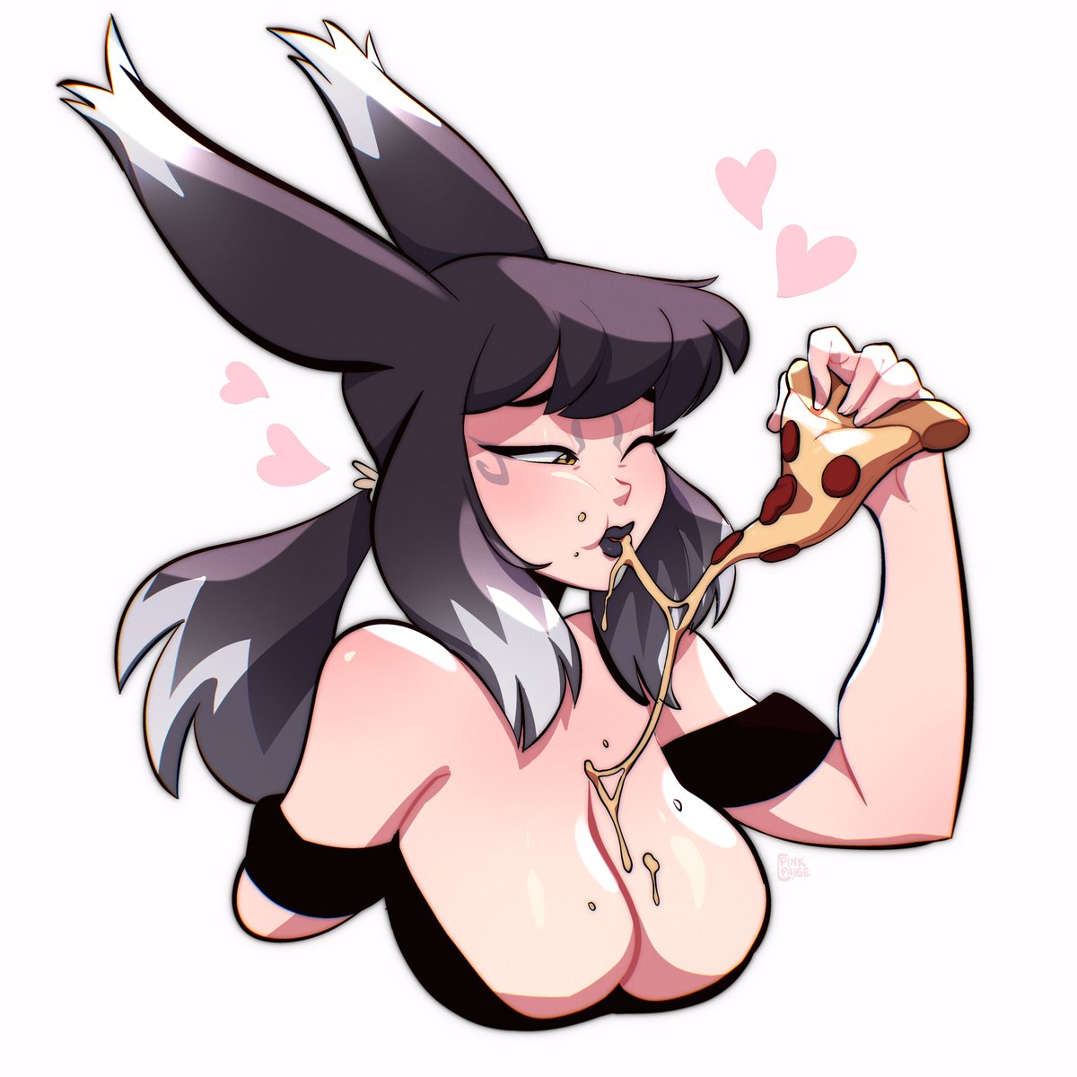 Yeah, I got the Grub Hub pizza eat emote! Ty @PinkCheekPaige for taking my commission!
