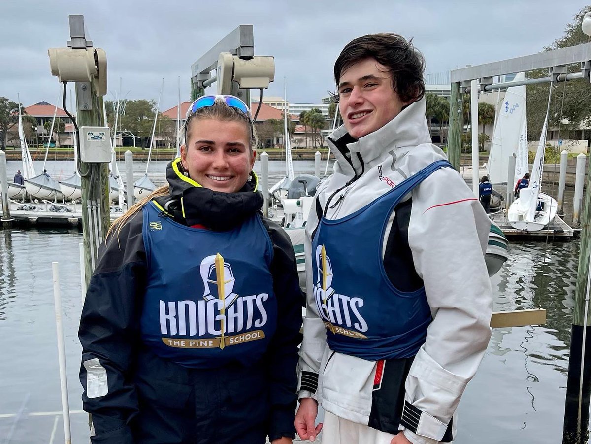Today was a great day for The Pine School at South Points 4. Our sailors fought through shifty, cold conditions for 10 races to take on overall finish of 5th place out of 16 of the best schools in the South Atlantic conference. #PineAthletics #PineSchool #PinePride
