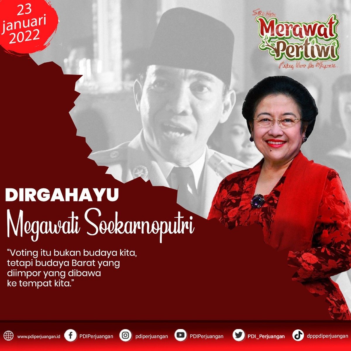 IDzikrina's tweet photo. Menurut Megawati, budaya voting berasal dari barat dan diimpor ke Indonesia. #MangrovePDIPG20 https://t.co/kxsSCDwWUM