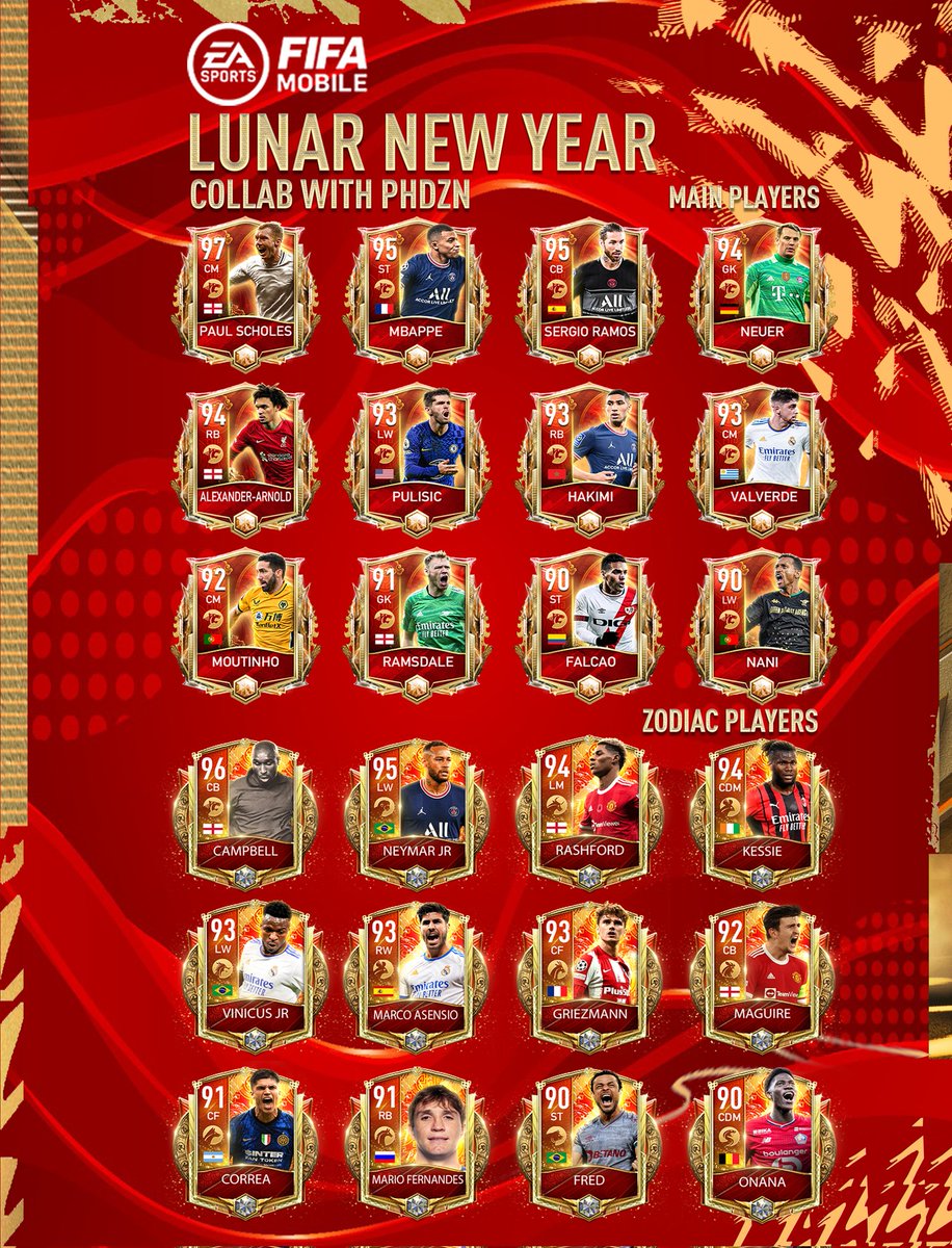 mtdzn22's tweet photo. Lunar New Year in Fifa Mobile 22 👀
Collab with @phdzn901

#FIFA22 #FIFA22leaks #fifamobile22 #fifaleaks https://t.co/GnaxLZZpeO