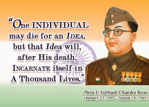 Adarsh50903553's tweet photo. This year, it’s Netaji’s 125th birth anniversary, and therefore, the government has declared that the day will be celebrated as the Parakram Diwas. Not just that, this year, the Republic Day celebrations will also start a day before they usually begin.. https://t.co/YRh3PoH355