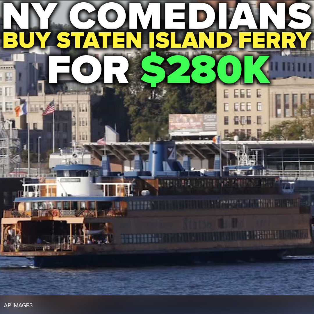 ABC7NY's tweet photo. A couple of New York comedians have purchased a decommissioned Staten Island Ferry boat for $280,100 with plans to turn it into the city's hottest club. https://t.co/lbsGpslYLQ https://t.co/eLThw0z8hA https://t.co/Es2eMHEGQH