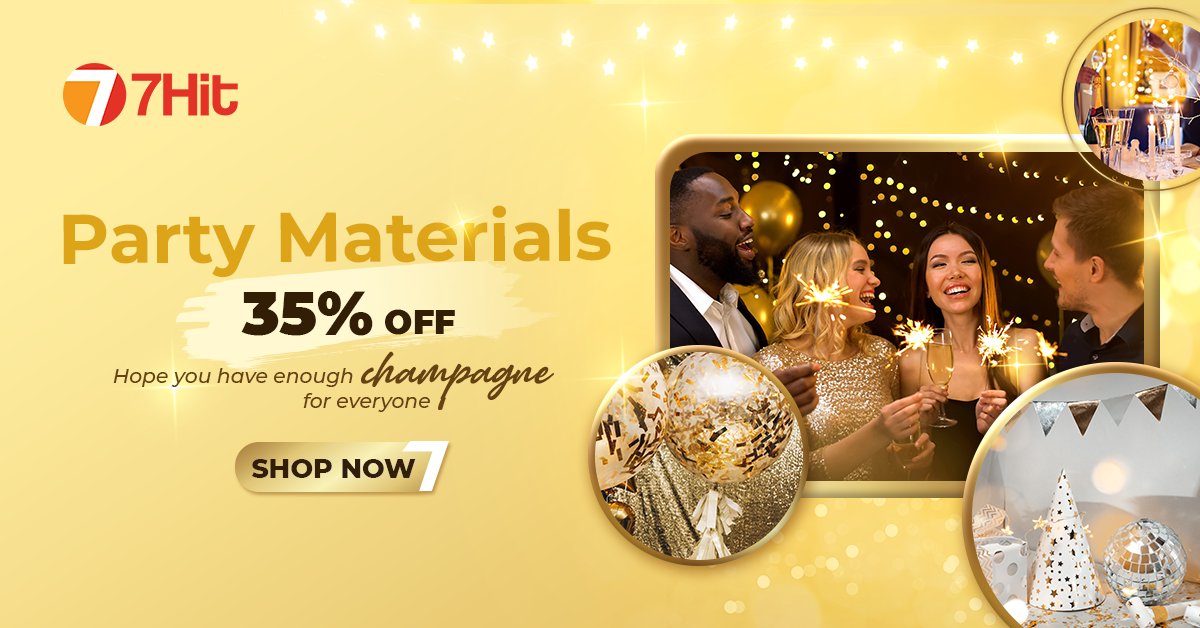 7HitOfficial's tweet photo. 🎉 Let 7Hit make your party more special and impressive with our Party Items Collection, where you will easily find everything you need for your party.

Buy today to save up to 35%
👉 

#7Hit #Ecommerce #Blockchain #Party_Decoration #Event_Decoration #Birthday_Party https://t.co/Tg37fx5nNS