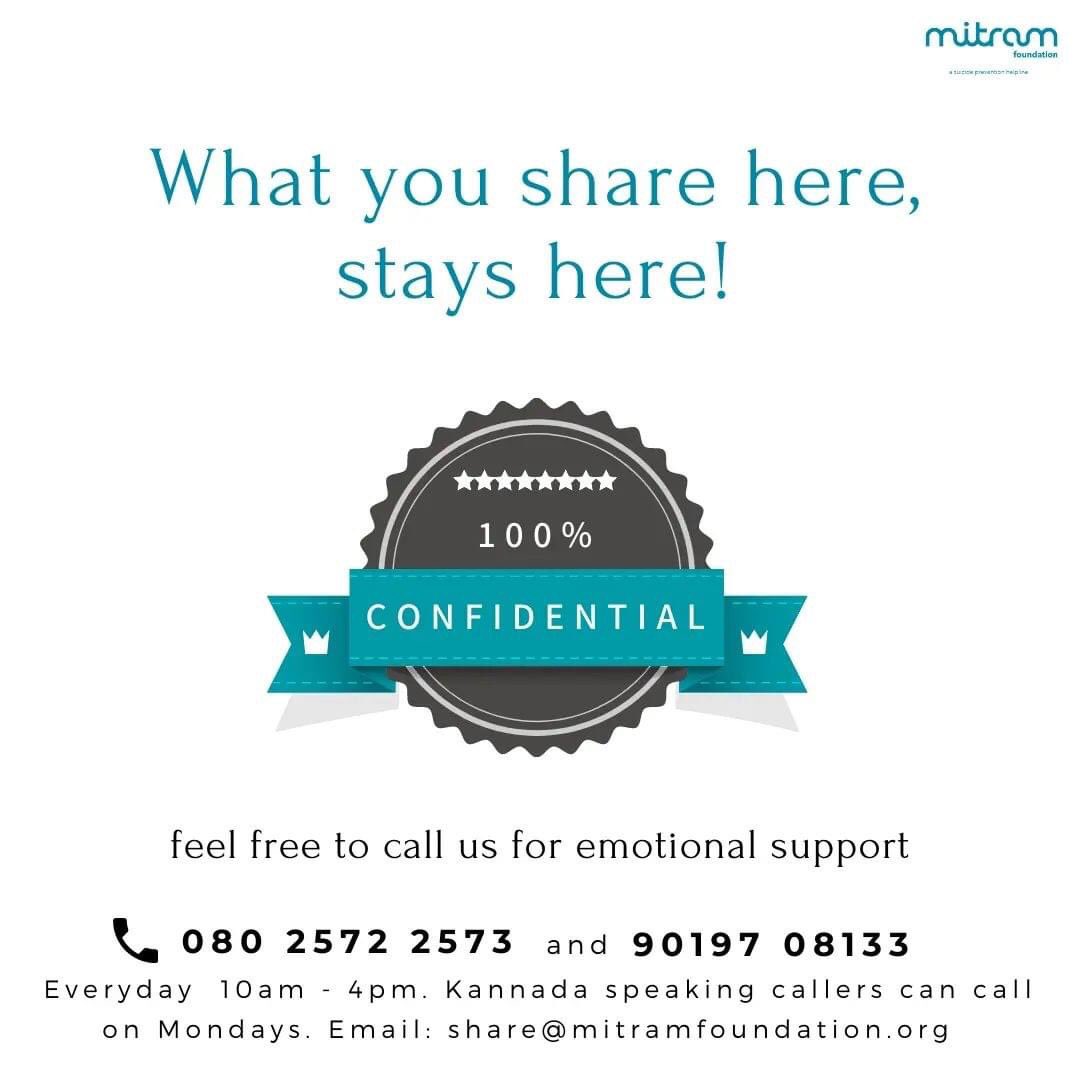 Some challenging experiences are  difficult to share with others. This is why, at Mitram, we not only provide the safe space essential to conversations about life changing experiences but also guarantee confidentiality! #SafeSpace #feelings #experiences #talk #HereToHelp